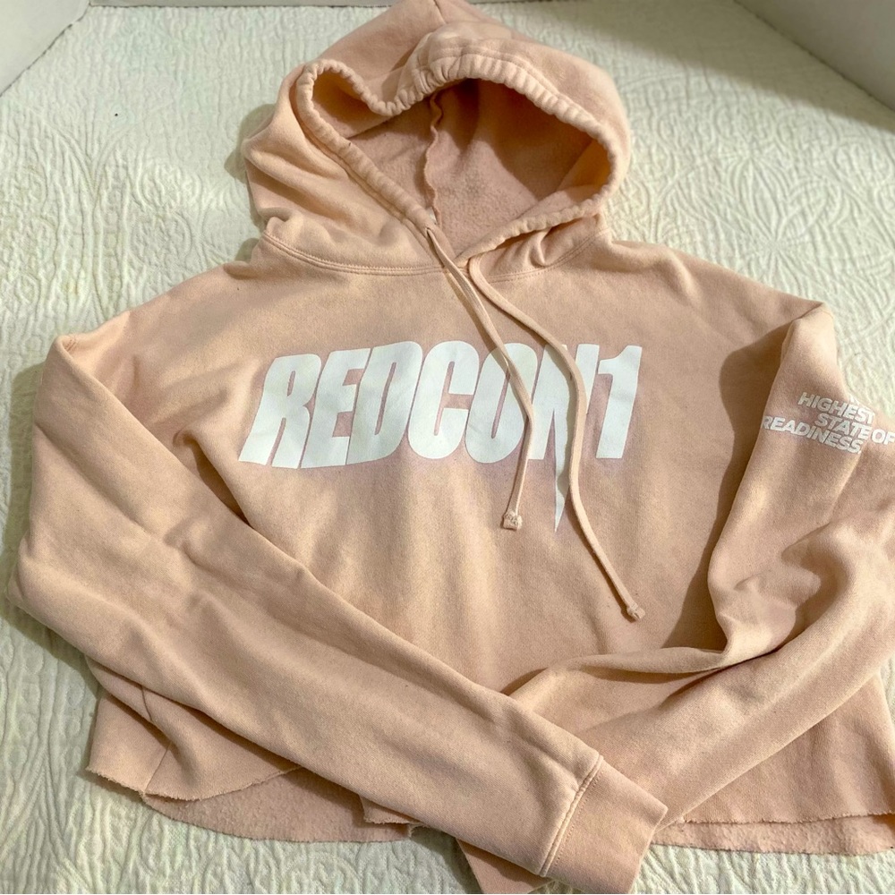 Baby pink crop hoodie